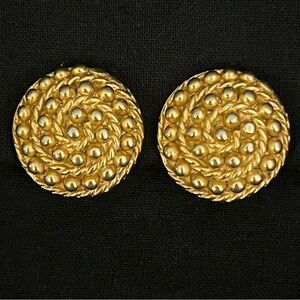 Vintage Gold-Tone Clip-On Earrings
